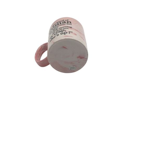 Pink Marbled Ceramic Coffee Mug 11oz Motivational - Picture 3 of 6